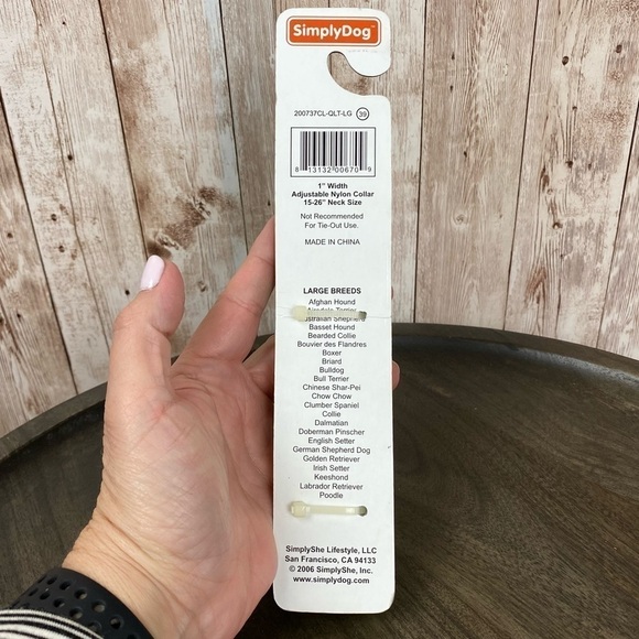 Simply Dog Nylon Adjustable Floral Print Dog Collar Size Large - Picture 4 of 6